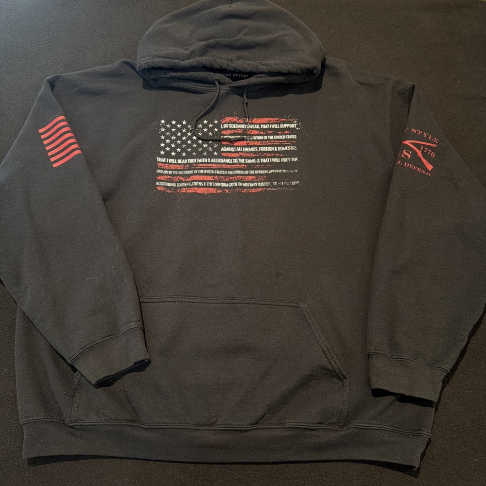 Grunt Style The Oath Black Pullover Hoodie Mens Size XXL